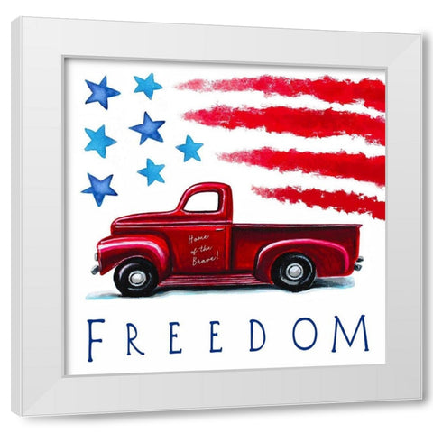 Freedom White Modern Wood Framed Art Print by Tyndall, Elizabeth