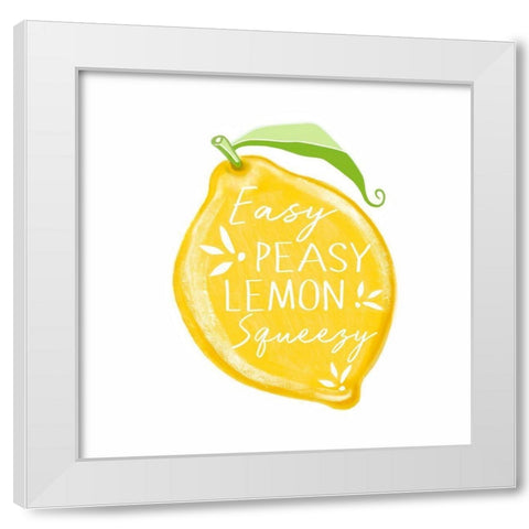 Easy Peasy White Modern Wood Framed Art Print by Tyndall, Elizabeth