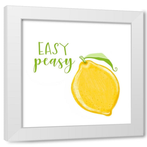 Easy Peasy White Modern Wood Framed Art Print by Tyndall, Elizabeth