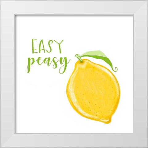 Easy Peasy White Modern Wood Framed Art Print by Tyndall, Elizabeth