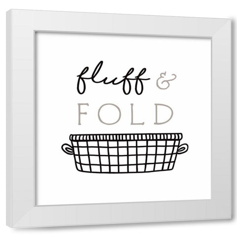 Fluff and Fold White Modern Wood Framed Art Print by Tyndall, Elizabeth