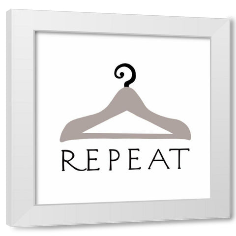 Repeat White Modern Wood Framed Art Print by Tyndall, Elizabeth