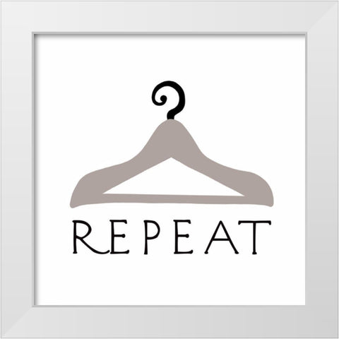 Repeat White Modern Wood Framed Art Print by Tyndall, Elizabeth