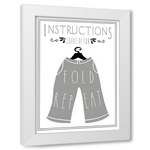 Laundry Pants White Modern Wood Framed Art Print by Tyndall, Elizabeth