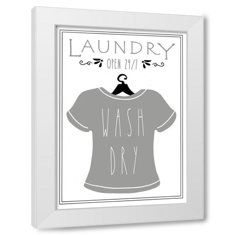 Laundry Shirt White Modern Wood Framed Art Print by Tyndall, Elizabeth