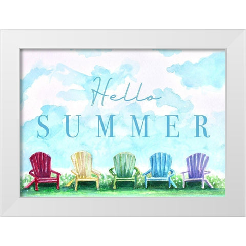 Hello Summer White Modern Wood Framed Art Print by Tyndall, Elizabeth