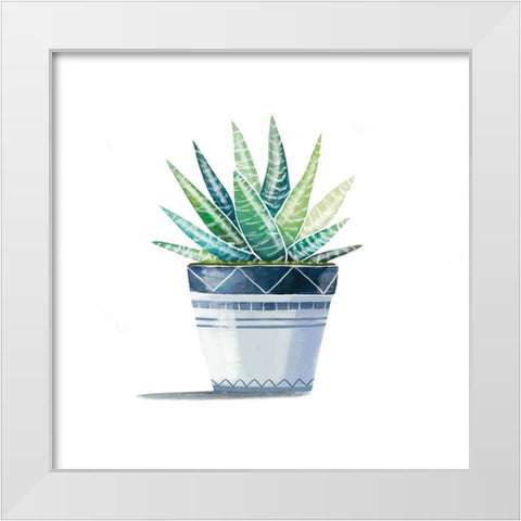 Aloe Plant White Modern Wood Framed Art Print by Tyndall, Elizabeth