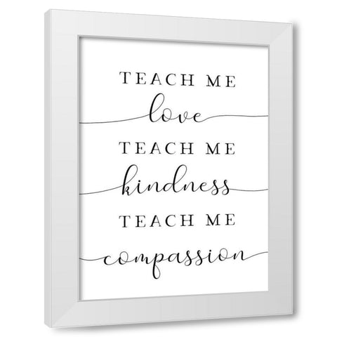 Teach Me White Modern Wood Framed Art Print by Tyndall, Elizabeth