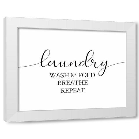 Laundry Repeat White Modern Wood Framed Art Print by Tyndall, Elizabeth