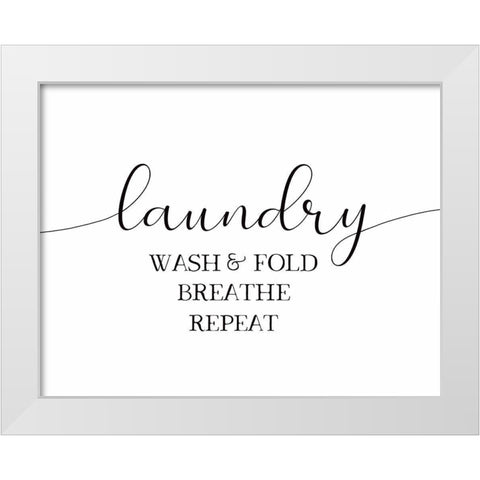 Laundry Repeat White Modern Wood Framed Art Print by Tyndall, Elizabeth