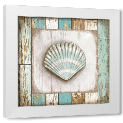 Shell White Modern Wood Framed Art Print by Tyndall, Elizabeth