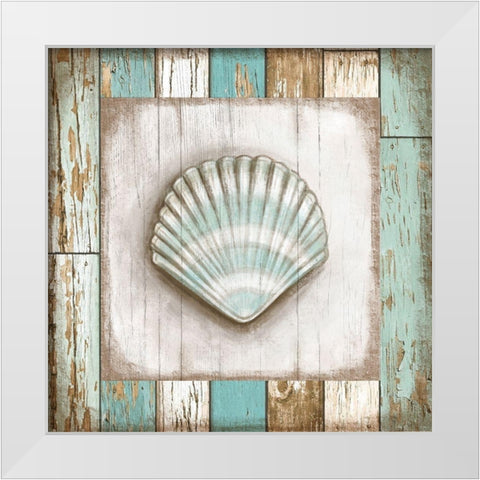 Shell White Modern Wood Framed Art Print by Tyndall, Elizabeth