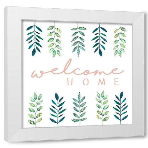 Welcome Home White Modern Wood Framed Art Print by Tyndall, Elizabeth