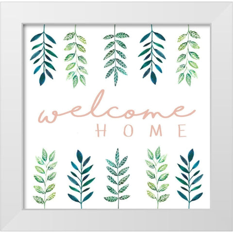 Welcome Home White Modern Wood Framed Art Print by Tyndall, Elizabeth