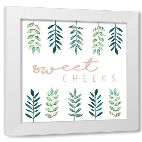 Sweet Cheeks White Modern Wood Framed Art Print by Tyndall, Elizabeth