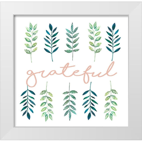 Grateful White Modern Wood Framed Art Print by Tyndall, Elizabeth