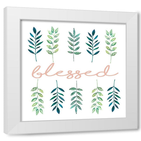 Blessed White Modern Wood Framed Art Print by Tyndall, Elizabeth