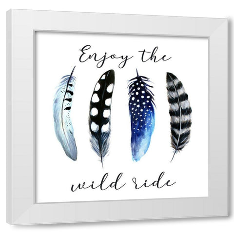 Enjoy the Wild Ride White Modern Wood Framed Art Print by Tyndall, Elizabeth