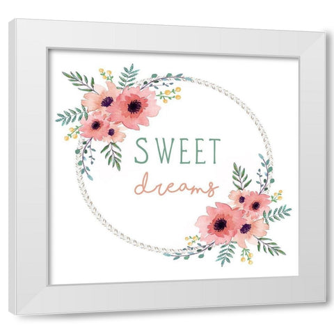 Sweet Dreams White Modern Wood Framed Art Print by Tyndall, Elizabeth