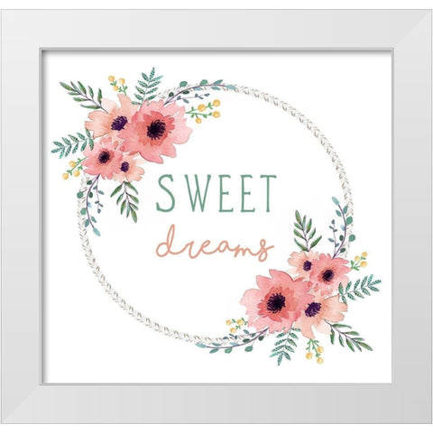 Sweet Dreams White Modern Wood Framed Art Print by Tyndall, Elizabeth