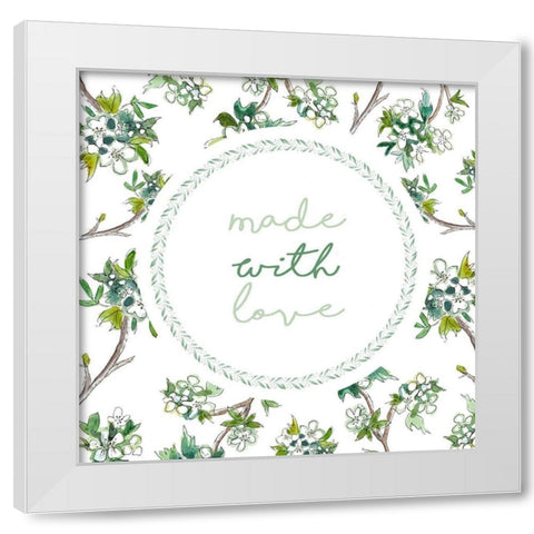 Made With Love White Modern Wood Framed Art Print by Tyndall, Elizabeth
