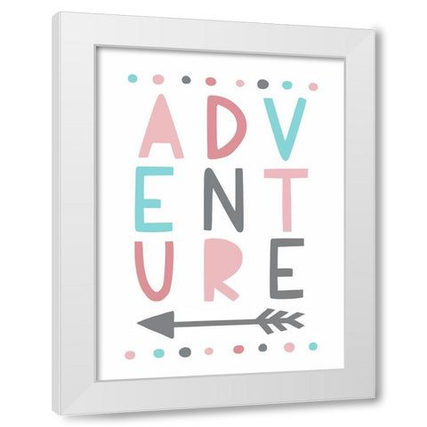 Adventure   White Modern Wood Framed Art Print by Tyndall, Elizabeth