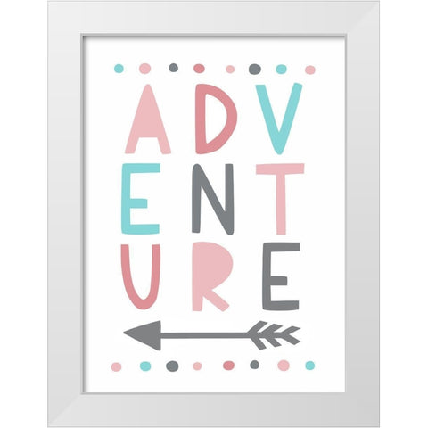 Adventure   White Modern Wood Framed Art Print by Tyndall, Elizabeth