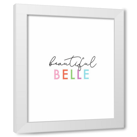 Beautiful Belle White Modern Wood Framed Art Print by Tyndall, Elizabeth