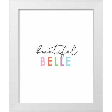 Beautiful Belle White Modern Wood Framed Art Print by Tyndall, Elizabeth