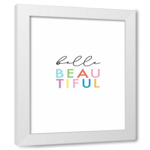 Beautiful Belle White Modern Wood Framed Art Print by Tyndall, Elizabeth