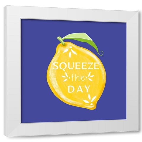 Squeeze the Day White Modern Wood Framed Art Print by Tyndall, Elizabeth