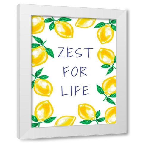 Zest for Life White Modern Wood Framed Art Print by Tyndall, Elizabeth