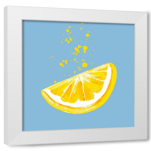 Squeezed Lemon White Modern Wood Framed Art Print by Tyndall, Elizabeth