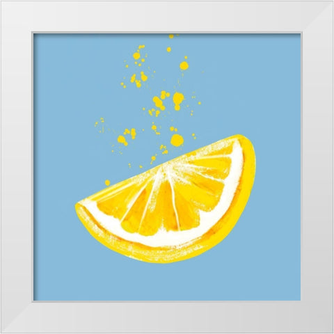 Squeezed Lemon White Modern Wood Framed Art Print by Tyndall, Elizabeth