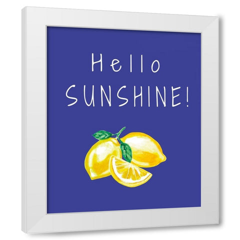 Hello Sunshine White Modern Wood Framed Art Print by Tyndall, Elizabeth