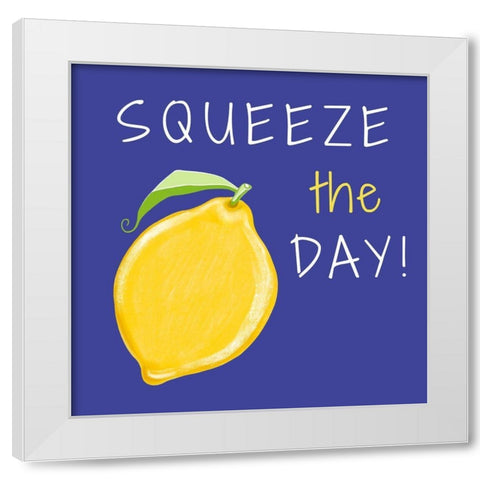 Squeeze the Day White Modern Wood Framed Art Print by Tyndall, Elizabeth