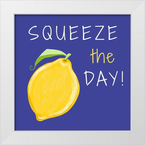 Squeeze the Day White Modern Wood Framed Art Print by Tyndall, Elizabeth