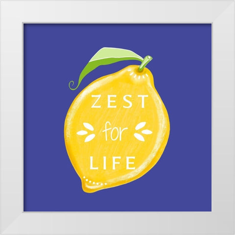 Zest for Life White Modern Wood Framed Art Print by Tyndall, Elizabeth