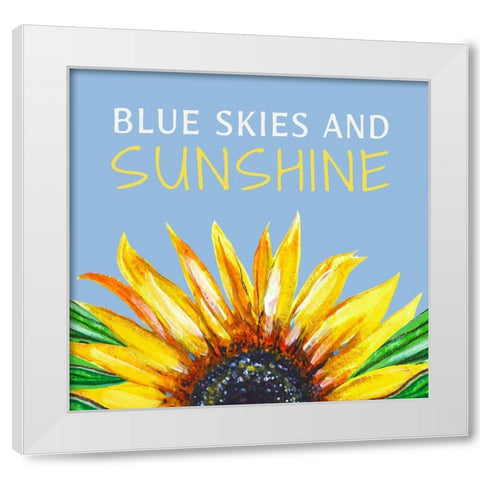 Blue Skies White Modern Wood Framed Art Print by Tyndall, Elizabeth