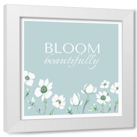 Bloom Beautifully White Modern Wood Framed Art Print by Tyndall, Elizabeth