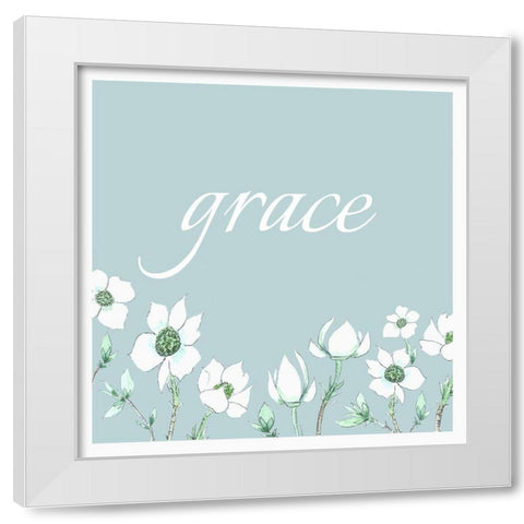 Grace White Modern Wood Framed Art Print by Tyndall, Elizabeth