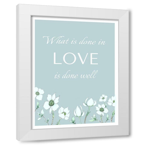 What is Done White Modern Wood Framed Art Print by Tyndall, Elizabeth