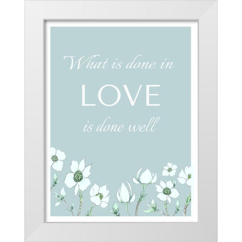 What is Done White Modern Wood Framed Art Print by Tyndall, Elizabeth