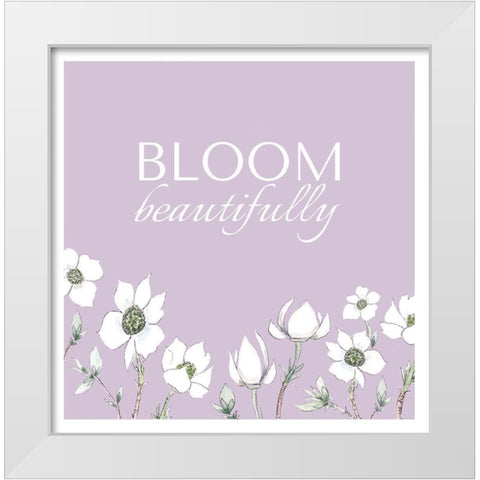 Bloom Beautifully White Modern Wood Framed Art Print by Tyndall, Elizabeth