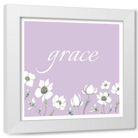 Grace White Modern Wood Framed Art Print by Tyndall, Elizabeth