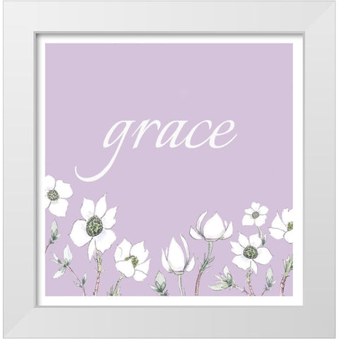 Grace White Modern Wood Framed Art Print by Tyndall, Elizabeth