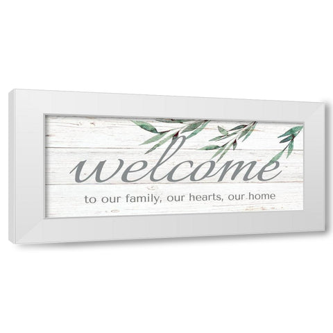 Welcome White Modern Wood Framed Art Print by Tyndall, Elizabeth