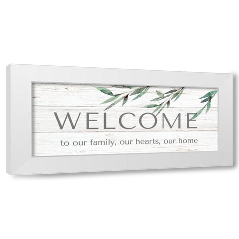 Welcome White Modern Wood Framed Art Print by Tyndall, Elizabeth