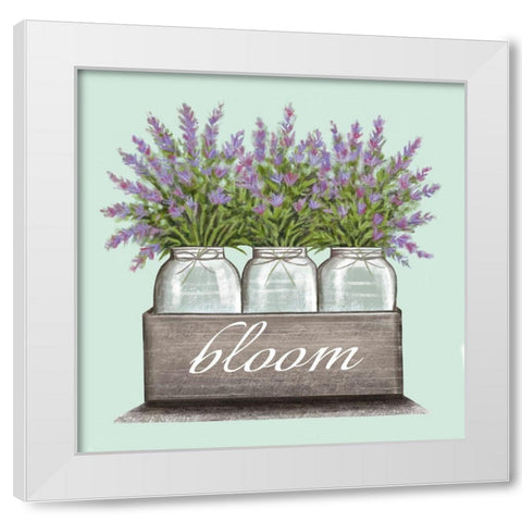 Bloom White Modern Wood Framed Art Print by Tyndall, Elizabeth