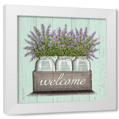 Welcome White Modern Wood Framed Art Print by Tyndall, Elizabeth